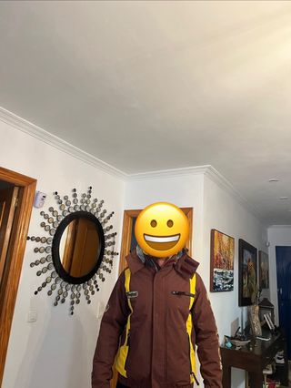 Chaqueta Protest 93 Marrón y Amarilla/de snowboard