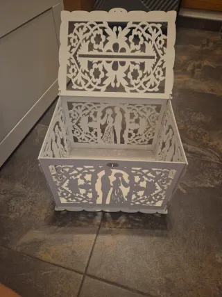 Boda Caja para cartas de boda blanca