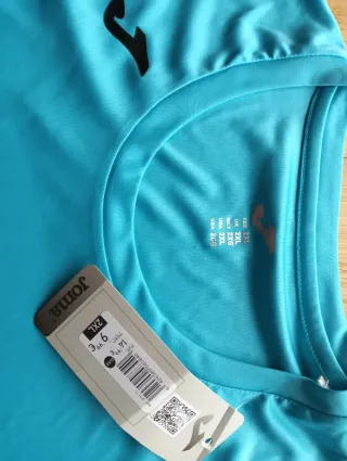 Camiseta Joma Azul turquesa flúor Talla 2XL Nuevo