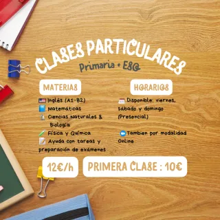 Apoyo escolar con Ariana: Inglés, Ciencias y más