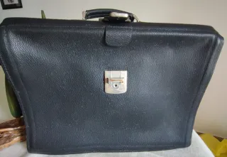 Borsa vintage vera pelle nera