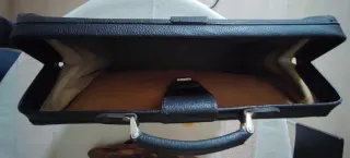 Borsa vintage vera pelle nera