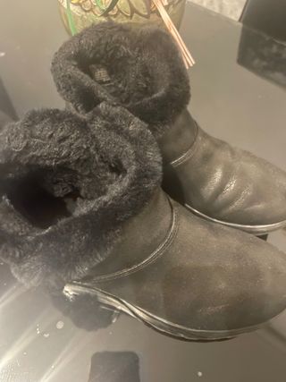 Botines negros con forro de pelo