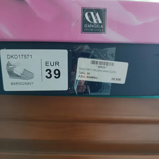 Zapatillas Valencianas Talla 39