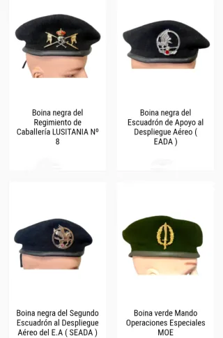 Boinas militares de colección