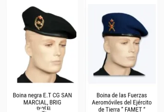 Boinas militares de colección