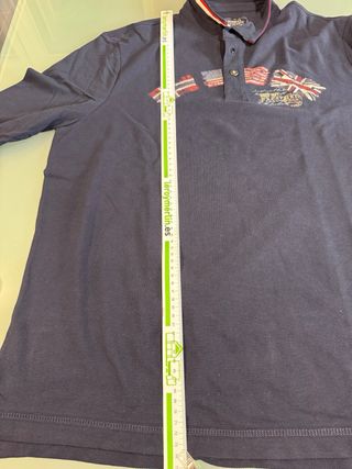 Polo Napapijri manga larga azul marino