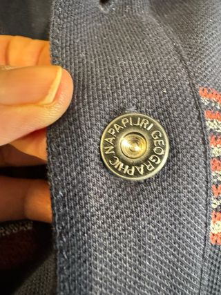 Polo Napapijri manga larga azul marino