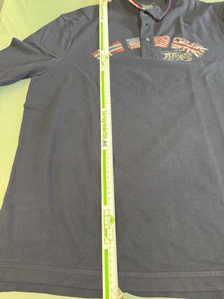 Polo Napapijri manga larga azul marino