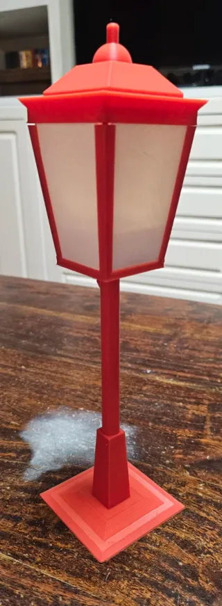 Farola Decorativa Navidad Roja