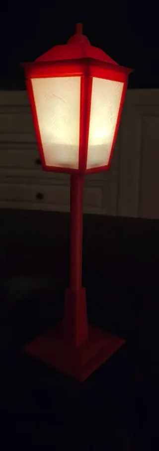 Farola Decorativa Navidad Roja