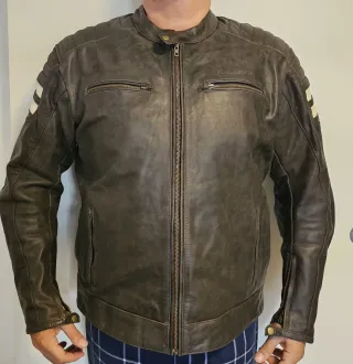 Chaqueta Piel Moto Búfalo Vintage 5XL
