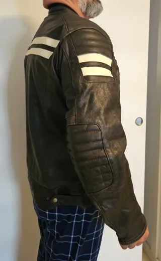 Chaqueta Piel Moto Búfalo Vintage 5XL