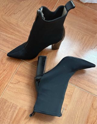 Botín Lodi Tacón Negro Charol