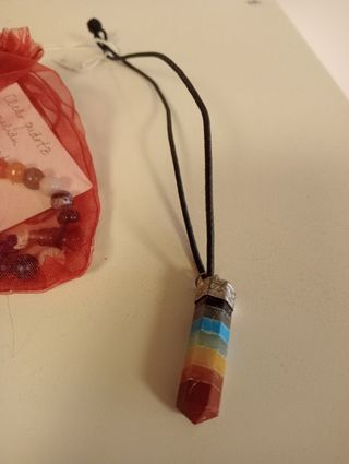 Pulsera y colgante minerales chakras