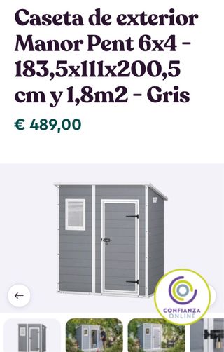 Caseta Jardín Keter 1,8m2 NUEVA