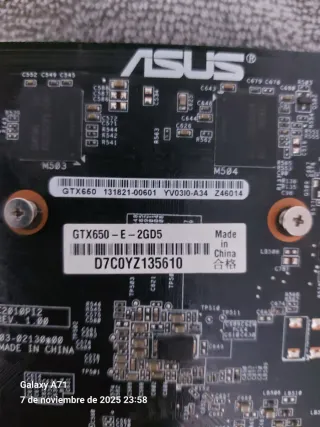 Tarjeta Gráfica Asus GTX 650 2GB
