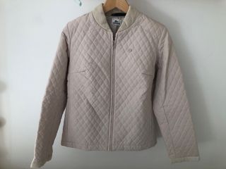 Abrigo acolchado Lacoste mujer beige