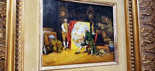 Cuadro antiguo de Rafael de la Torre óleo miniatur