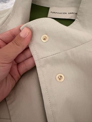 Chaqueta Gabardina Purificación García Beige Talla