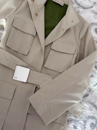 Chaqueta Gabardina Purificación García Beige Talla