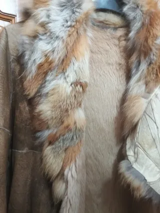 Abrigo de piel y pelo