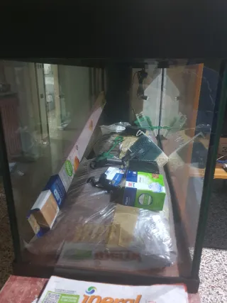 Acquario con accessori