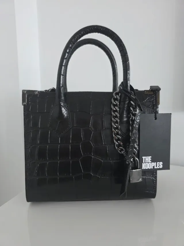 Bolso The Kooples Negro Cocodrilo Nuevo