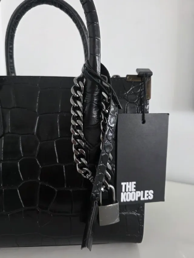 Bolso The Kooples Negro Cocodrilo Nuevo