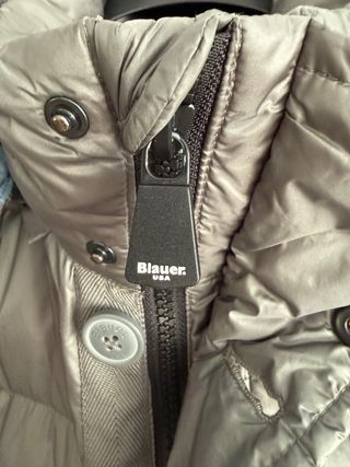 Plumífero largo Blauer gris hombre