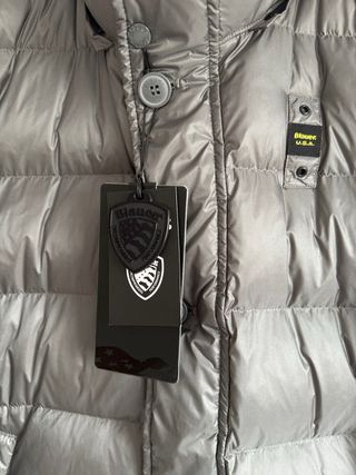 Plumífero largo Blauer gris hombre