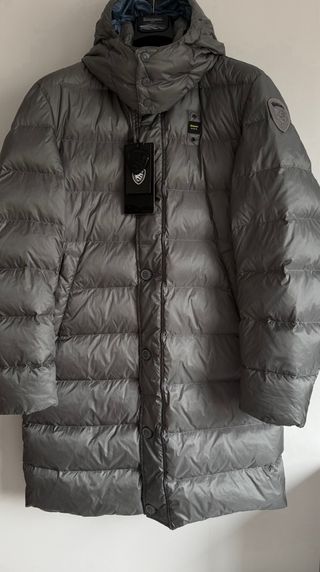 Plumífero largo Blauer gris hombre