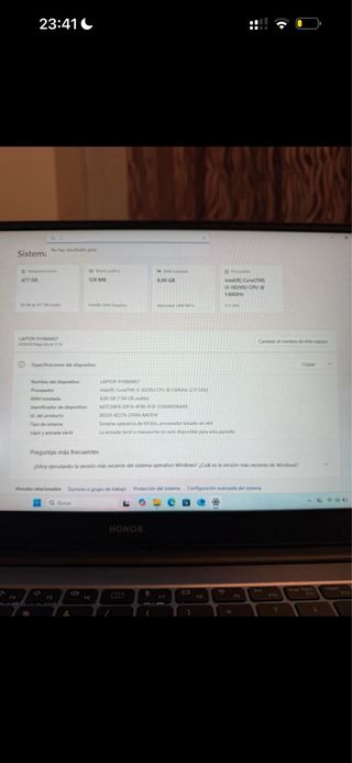 Portátil Honor Gris/Plata