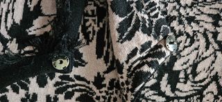 Cardigan Elena Miró Negro y Rosa