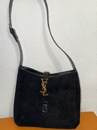 Bolso Saint Laurent Negro Ante YSL Logo