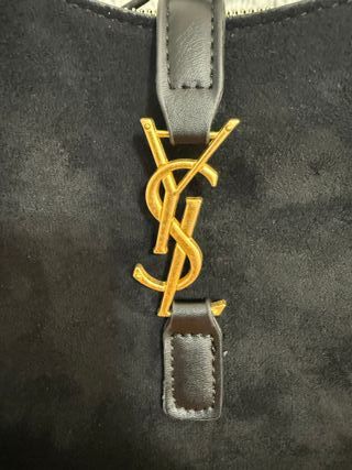 Bolso Saint Laurent Negro Ante YSL Logo