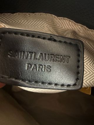 Bolso Saint Laurent Negro Ante YSL Logo