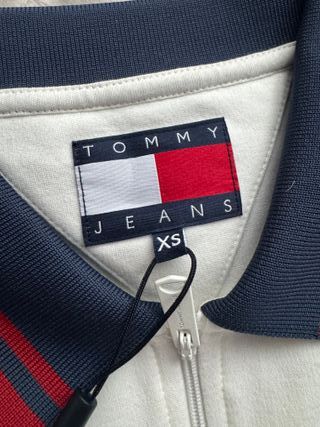 Vestido Tommy Jeans Mujer Blanco y Azul