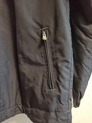 Chubasquero abrigo niño azul y gris