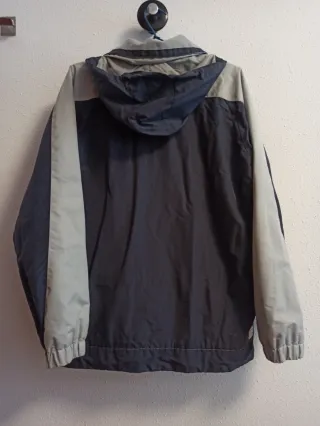 Chubasquero abrigo niño azul y gris