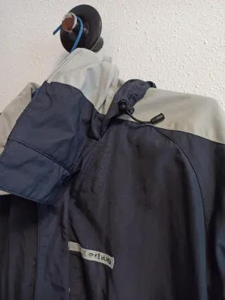 Chubasquero abrigo niño azul y gris