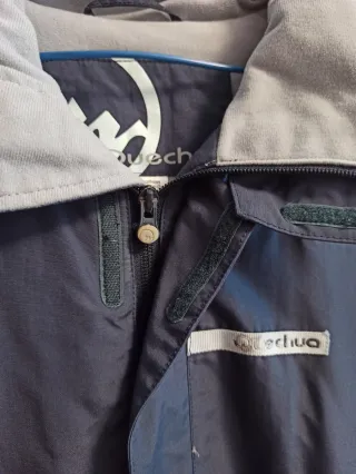 Chubasquero abrigo niño azul y gris