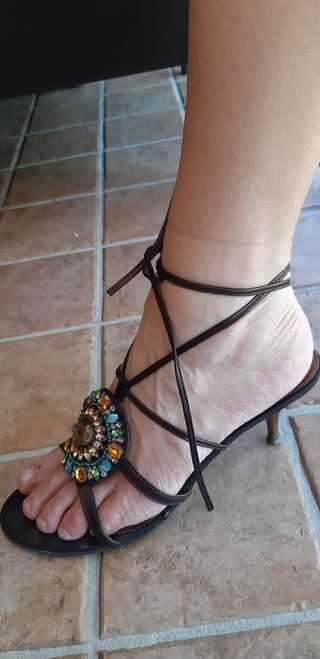 Sandali gioiello Tamaris donna cuoio n.39