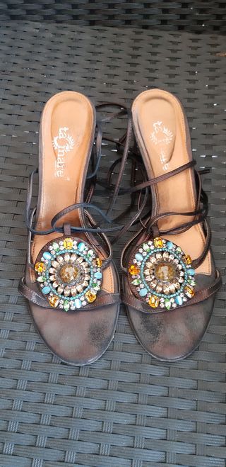 Sandali gioiello Tamaris donna cuoio n.39