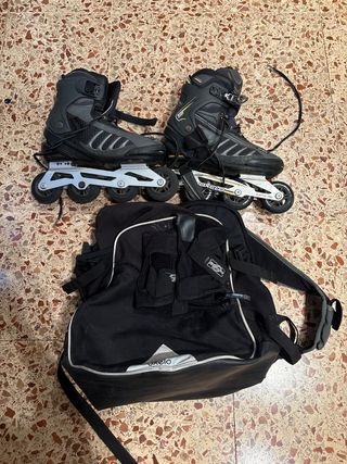Patines en línea y mochila Oxelo