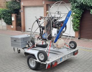 Paramotor completo con vela y  remolque