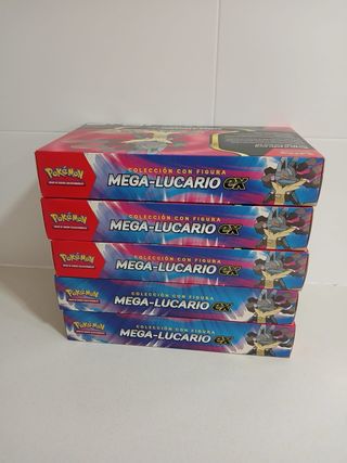 Caja Colección Mega Lucario EX Figura Español