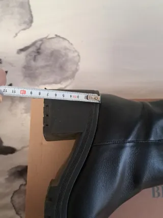 Botas altas tacón piel