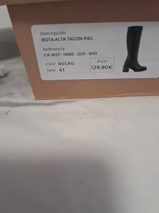 Botas altas tacón piel