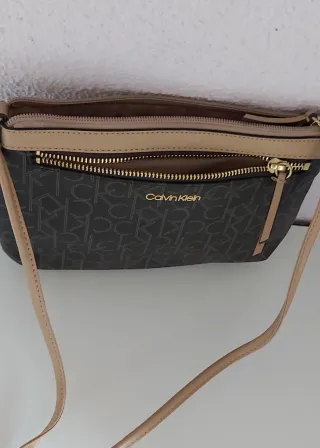 Bolso Calvin Klein Mujer Marrón y Beige